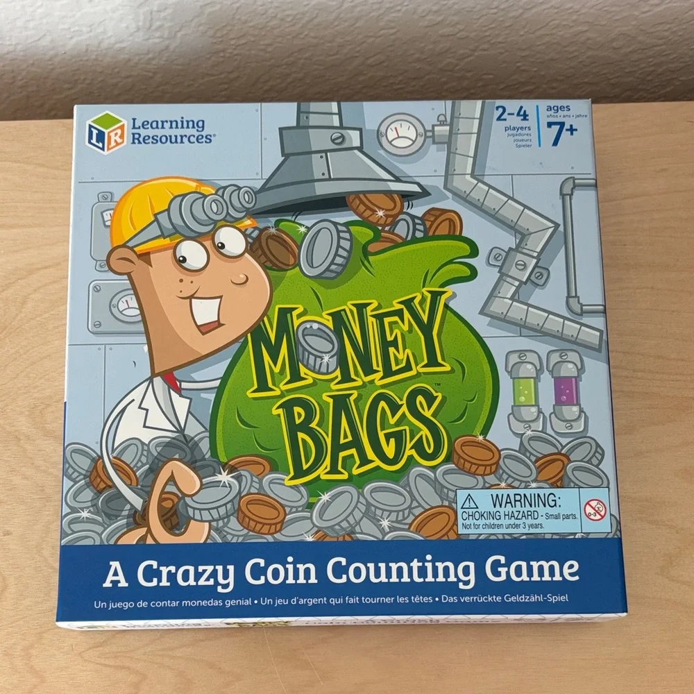 Learning Resources Money Bags Coin Counting Game - homeschool math game